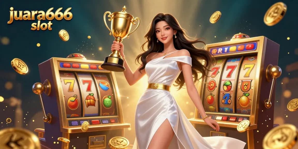 Rasakan sensasi juara666 slot dengan visual dinamis, gulungan slot, dan elemen trofi emas.