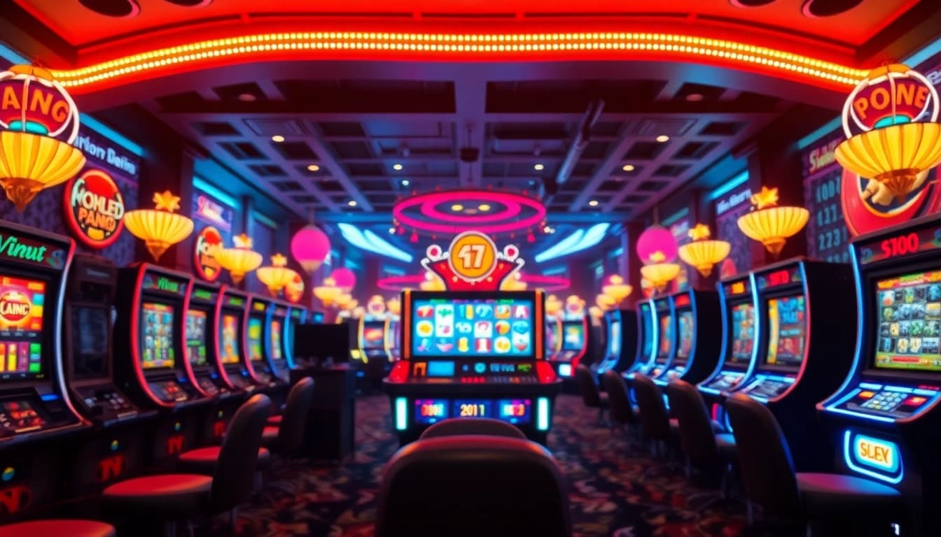 Erleben Sie das aufregende Spielerlebnis im casino online schweiz mit bunten Spielautomaten und Karten in einer modernen Umgebung.