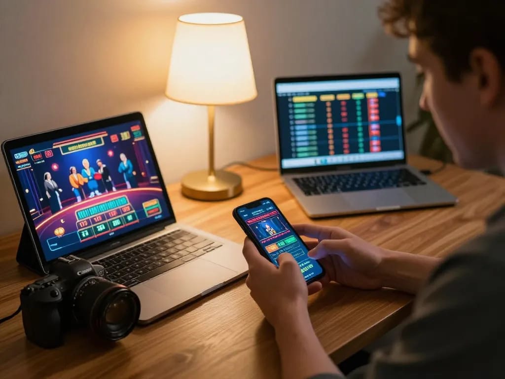 Nohu gaming session on smartphone showcasing exciting online slots activity.