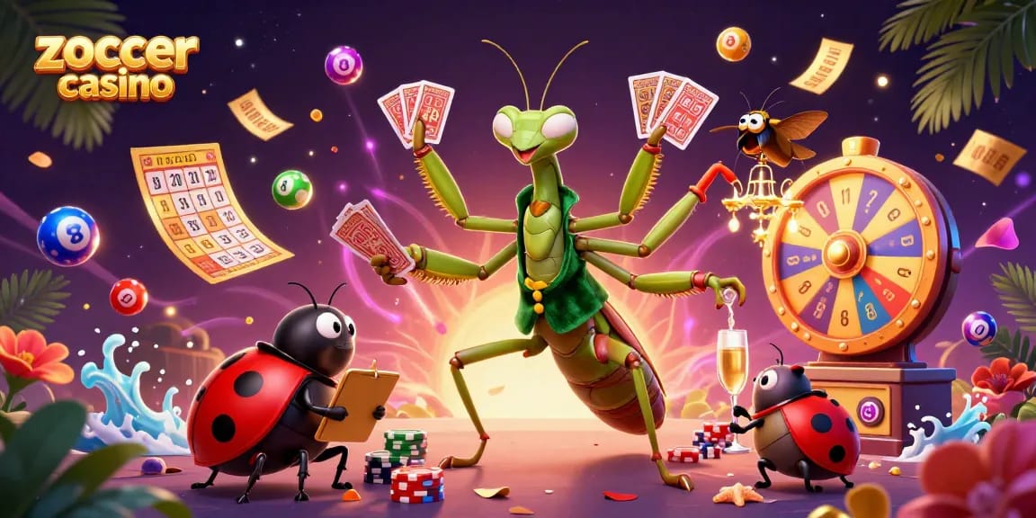 Experience the thrill of zoccer casino with dynamic gambling elements in a vibrant scene.