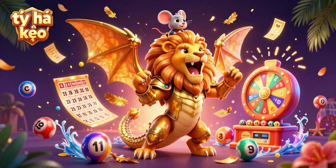 Engage with tỷ lệ kèo as the chimera creature and mouse jockey celebrate dynamic casino elements.