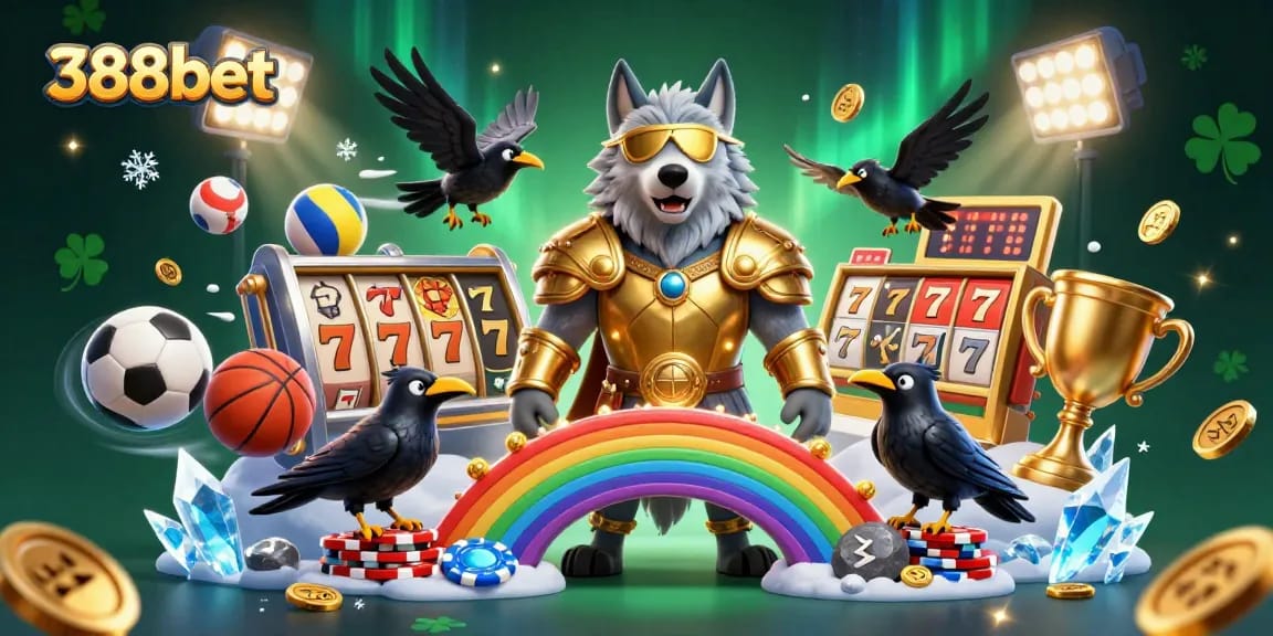 Engage in high-stakes action with 388bet, showcasing dynamic gaming elements and vivid Norse mythology characters.