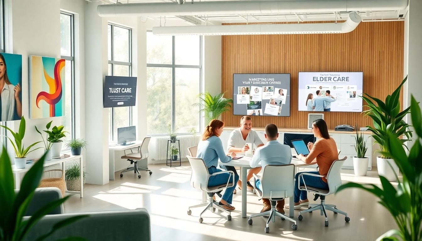 Discovering creative solutions at a werbeagentur pflege office space.