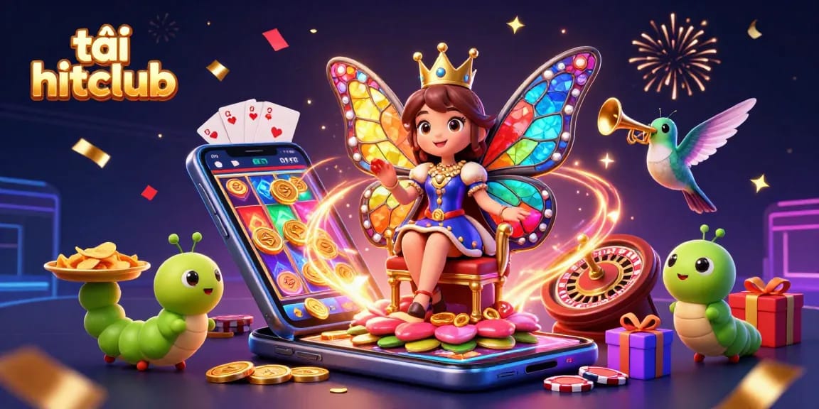 Spin and win in style with tải hitclub, featuring a vibrant casino-themed illustration.