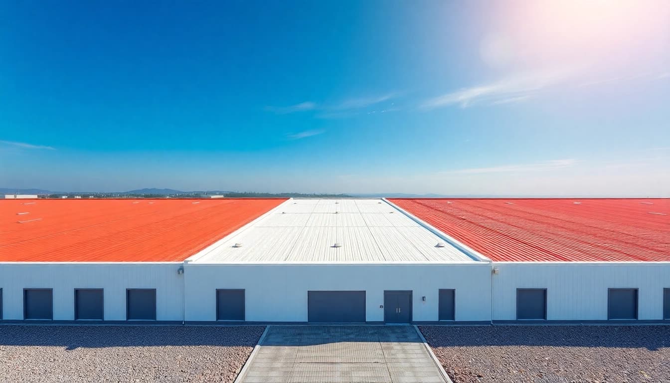 Flachdachsanierung Logistikhalle, innovative Dachlösungen in Aktion zeigen.