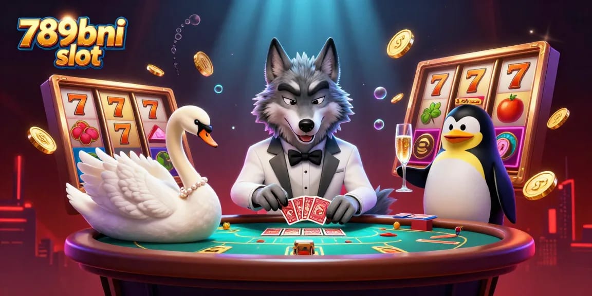 Ikuti pengalaman slot 789bni yang seru dalam ilustrasi kasino yang cerah ini.