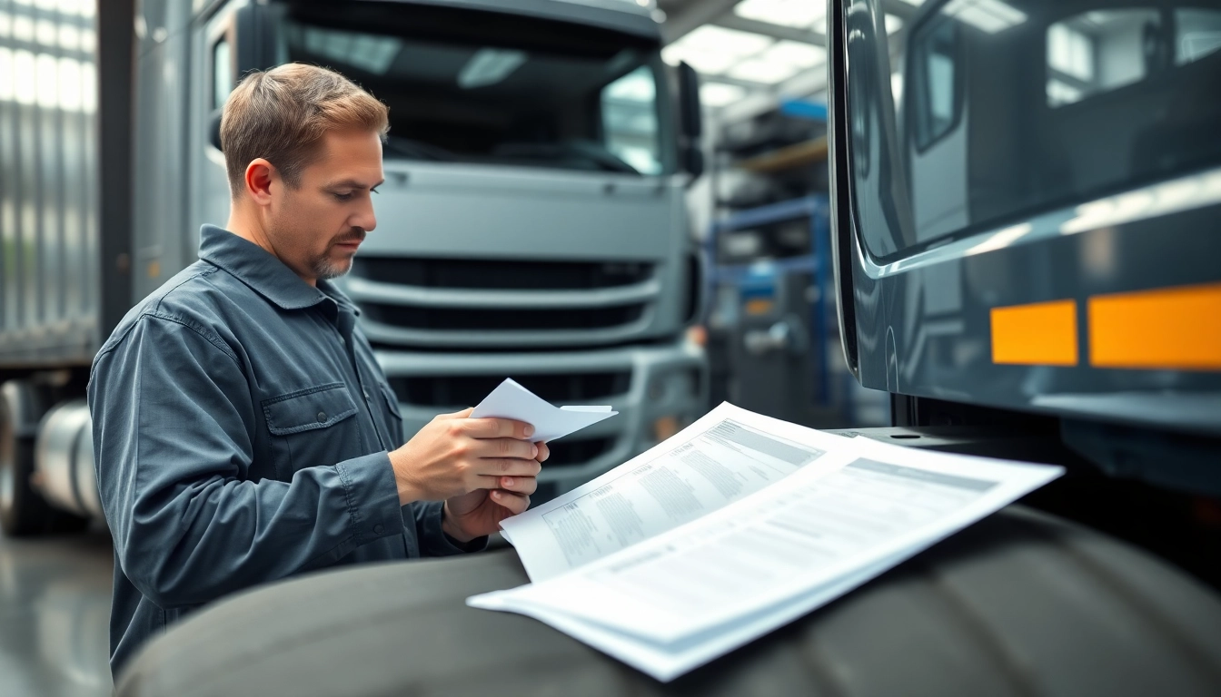 Lkw Gutachten Augsburg in einer professionellen Truck-Überprüfungsszene mit einem Techniker.