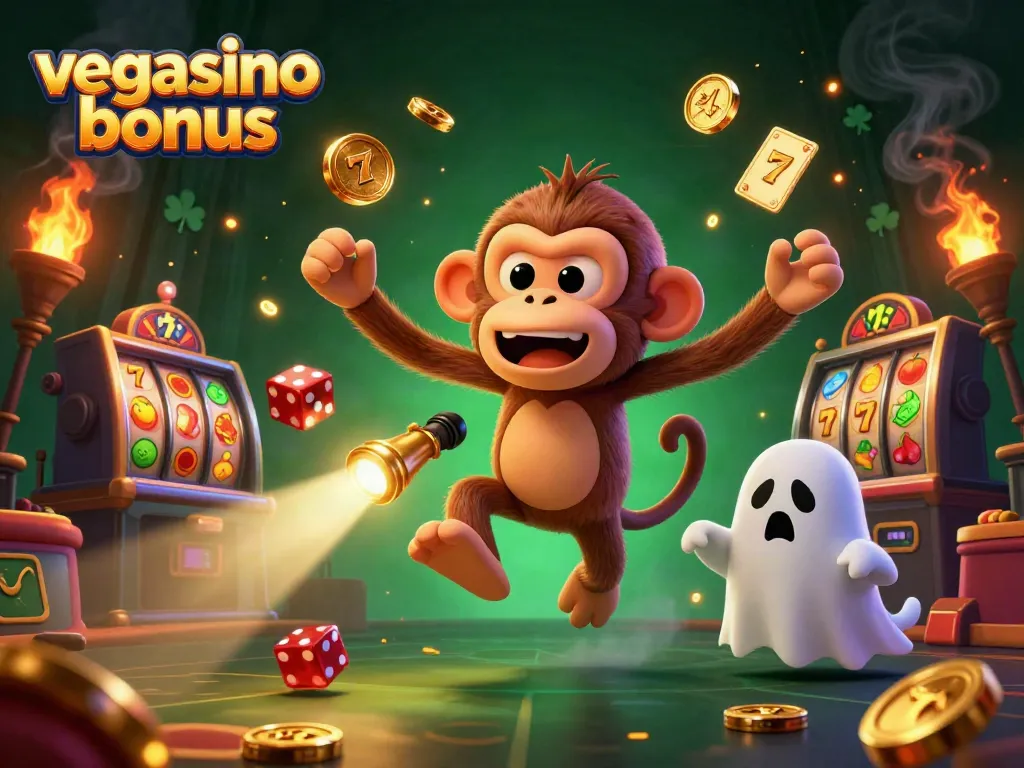 Experience the thrilling vegasino bonus with a ghost-hunter puppy tracking a mischievous poltergeist monkey.