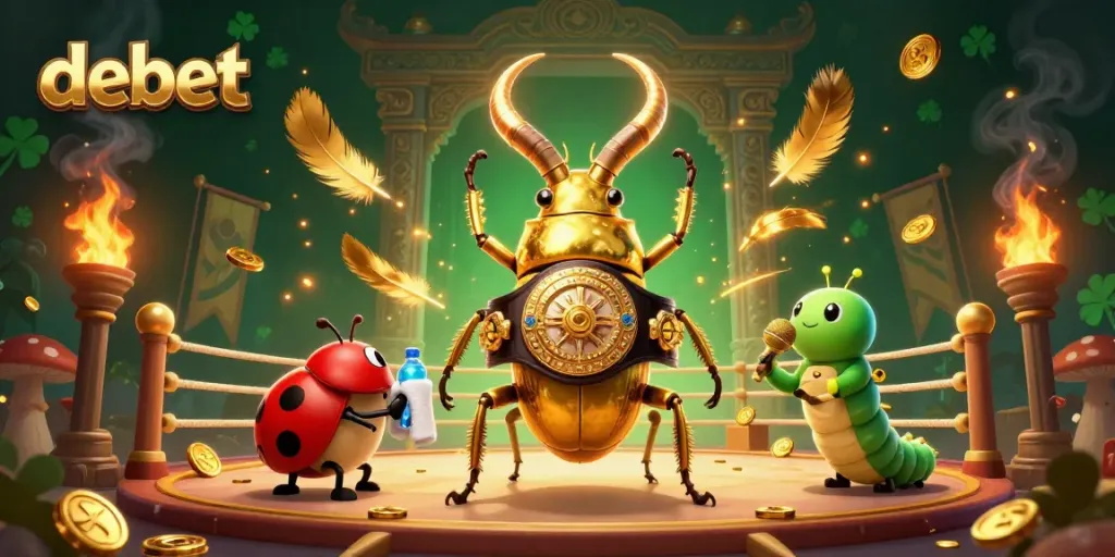 Engage in immersive betting action with debet in a stunning 3D casino showdown scene.