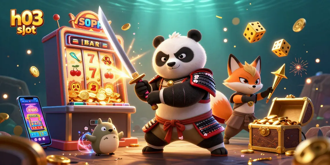 Rasakan serunya slot h03 dengan ilustrasi 3D yang cerah menampilkan karakter dinamis dan elemen kasino yang menarik.