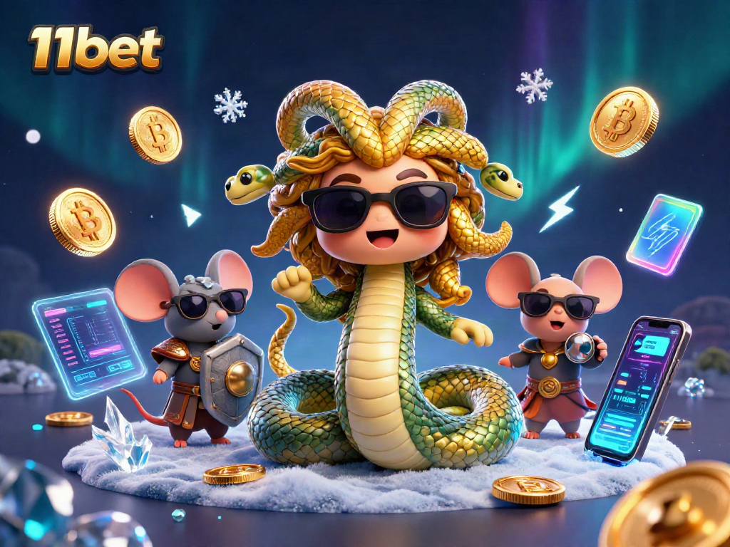 Engage in thrilling gameplay at 11bet with dynamic casino characters and crypto elements.