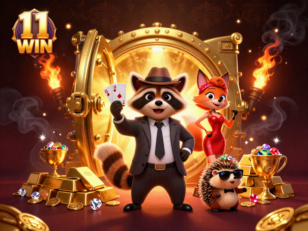 Experience thrilling moments at the 11 WIN casino with vibrant characters and dazzling rewards.
