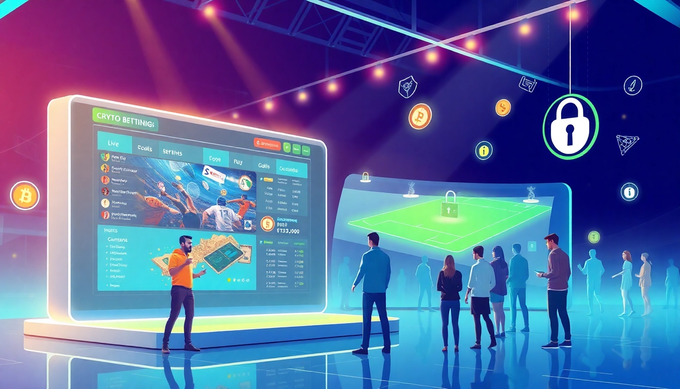 Explore a dynamic interface showcasing a crypto betting platform with users engaged in live sports betting activities.