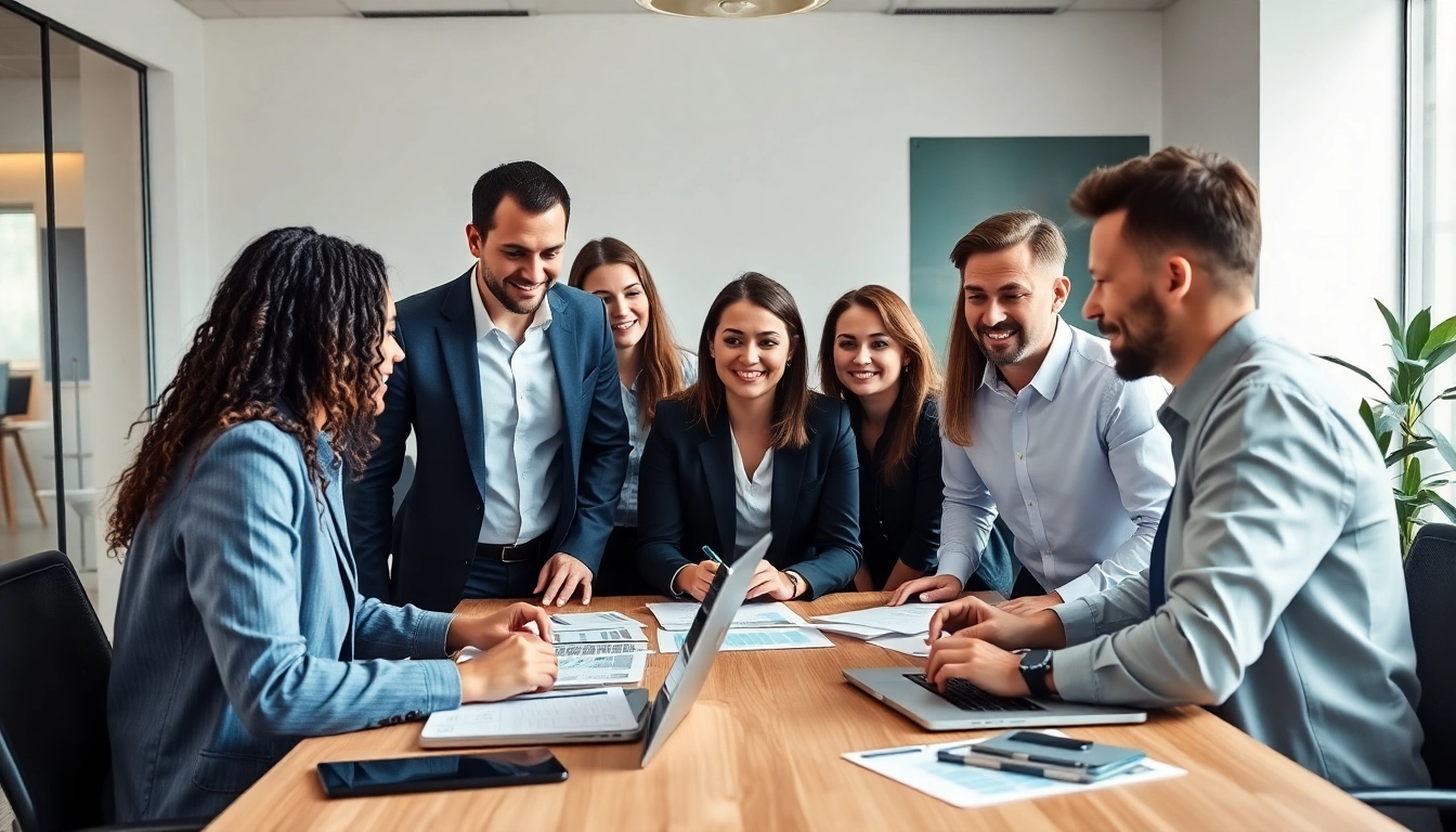 Engagierte Vertriebsprofis, die in einem modernen Büro an Personalvermittlung Vertrieb strategisieren.