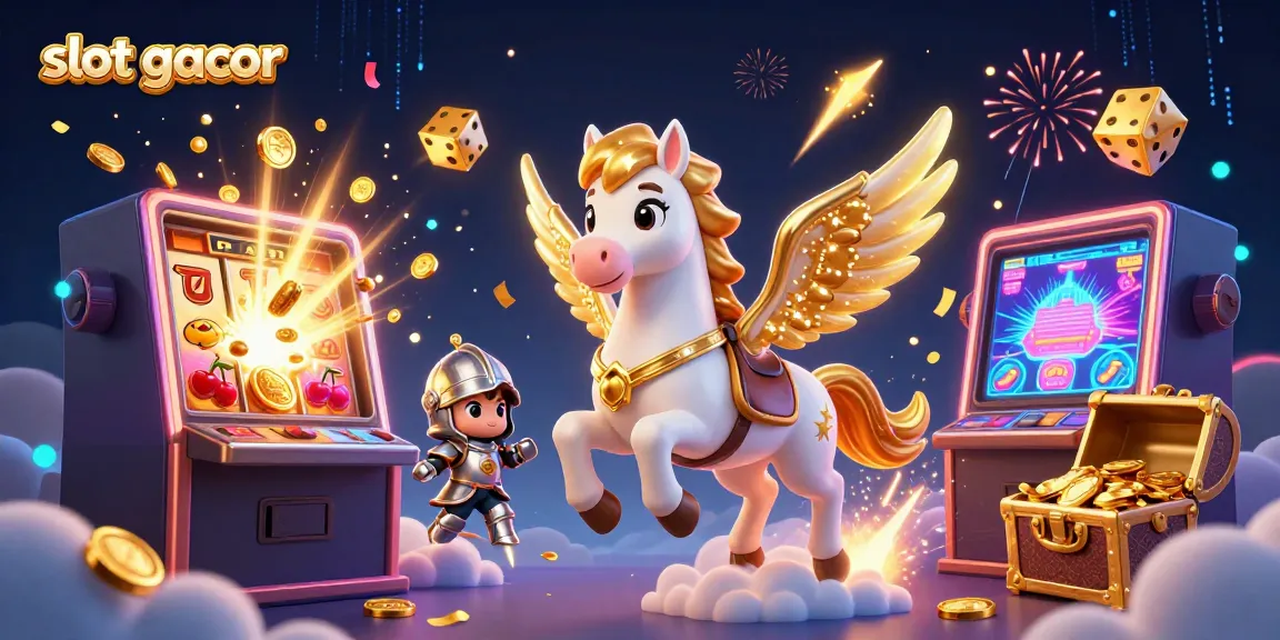 Experience the thrilling action of slot gacor with magical elements, bursting slot machines, and winning symbols.