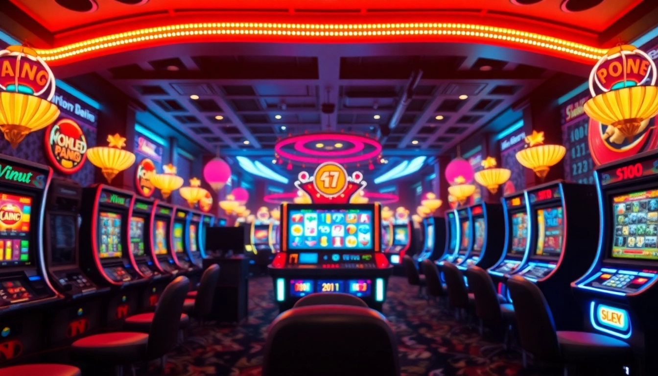Erleben Sie das aufregende Spielerlebnis im casino online schweiz mit bunten Spielautomaten und Karten in einer modernen Umgebung.