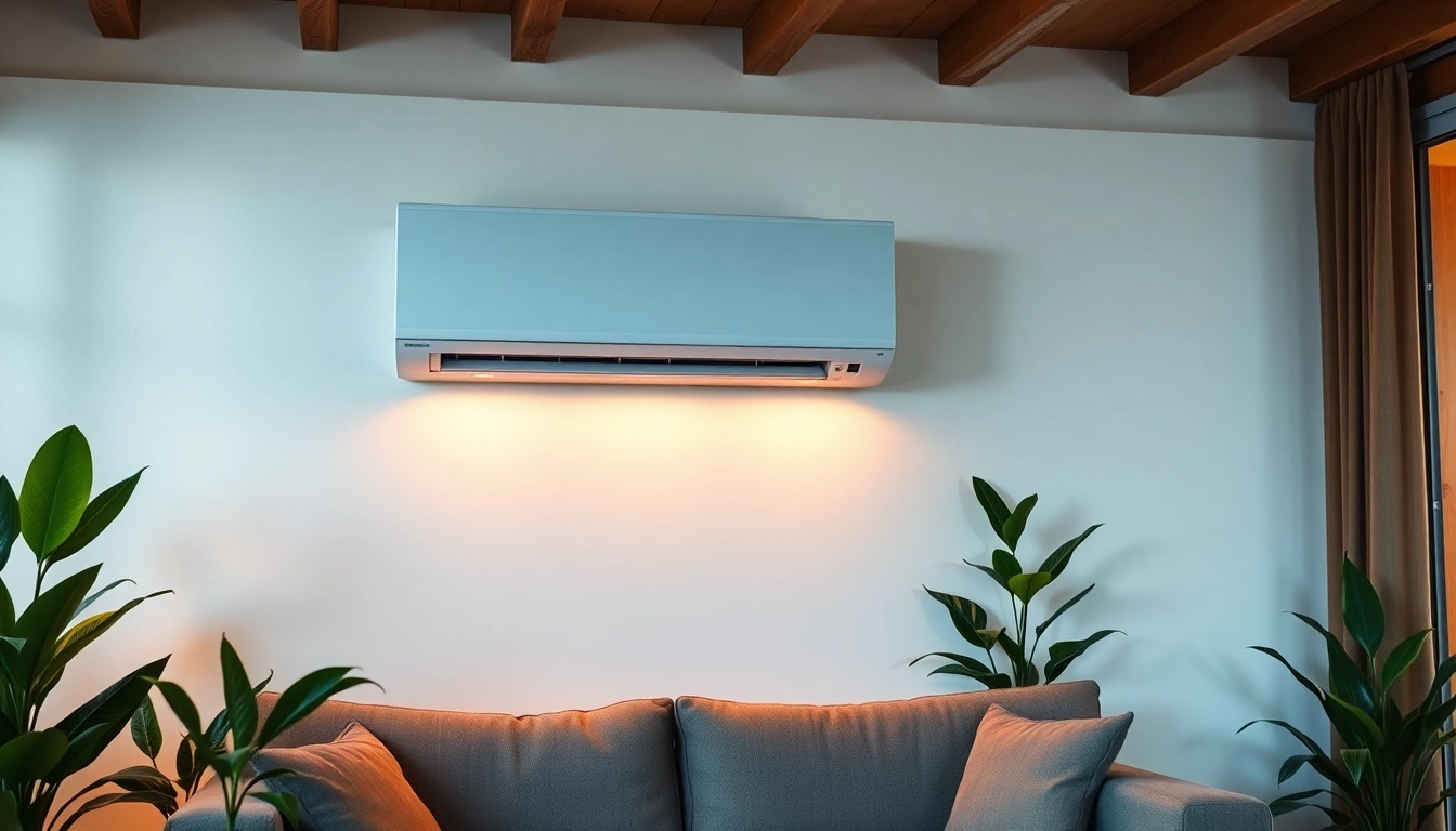 Visualize Klima kosten with an elegant split air conditioning unit installed in a modern living room.