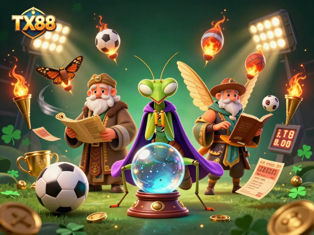 Engage with TX88's dynamic sports betting scene featuring vibrant 3D elements and captivating characters.
