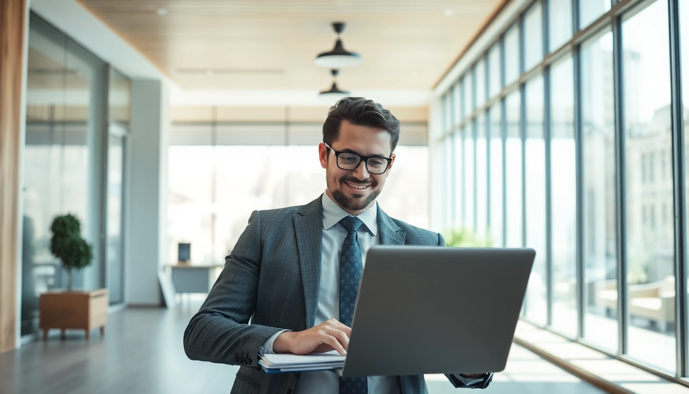 Headhunter Nürnberg berät in einem hellen Büro.