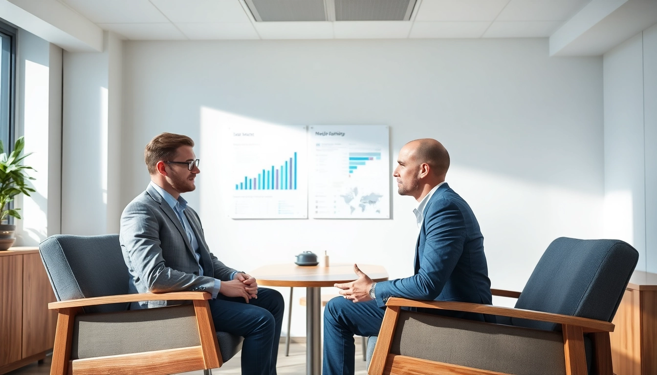 Professioneller Headhunter im Vertrieb berät qualifizierte Fachkräfte.