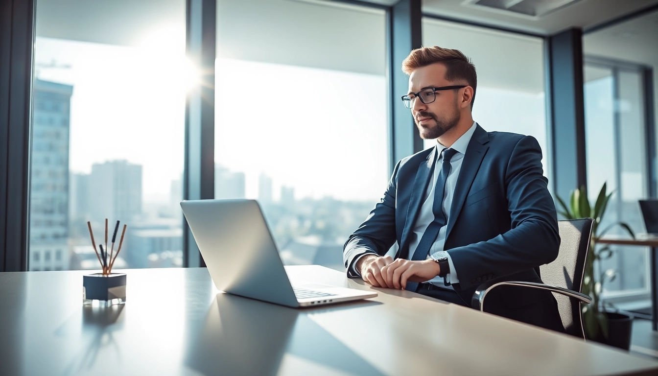 Headhunter Mannheim in einem modernen Büro, fokussiert auf ein Gespräch mit einem Klienten.