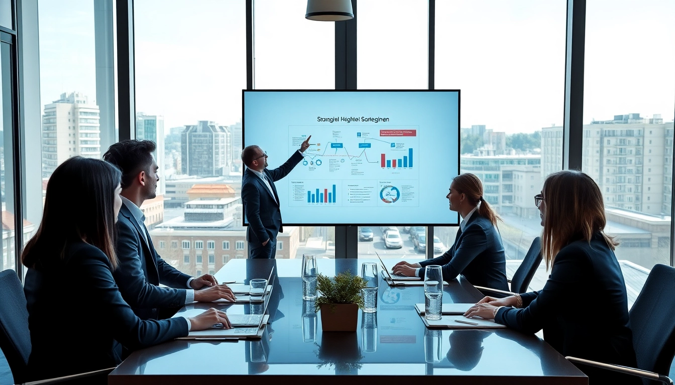 Headhunter Saarbrücken in einem modernen Büro bei der Besprechung von Rekrutierungsstrategien.