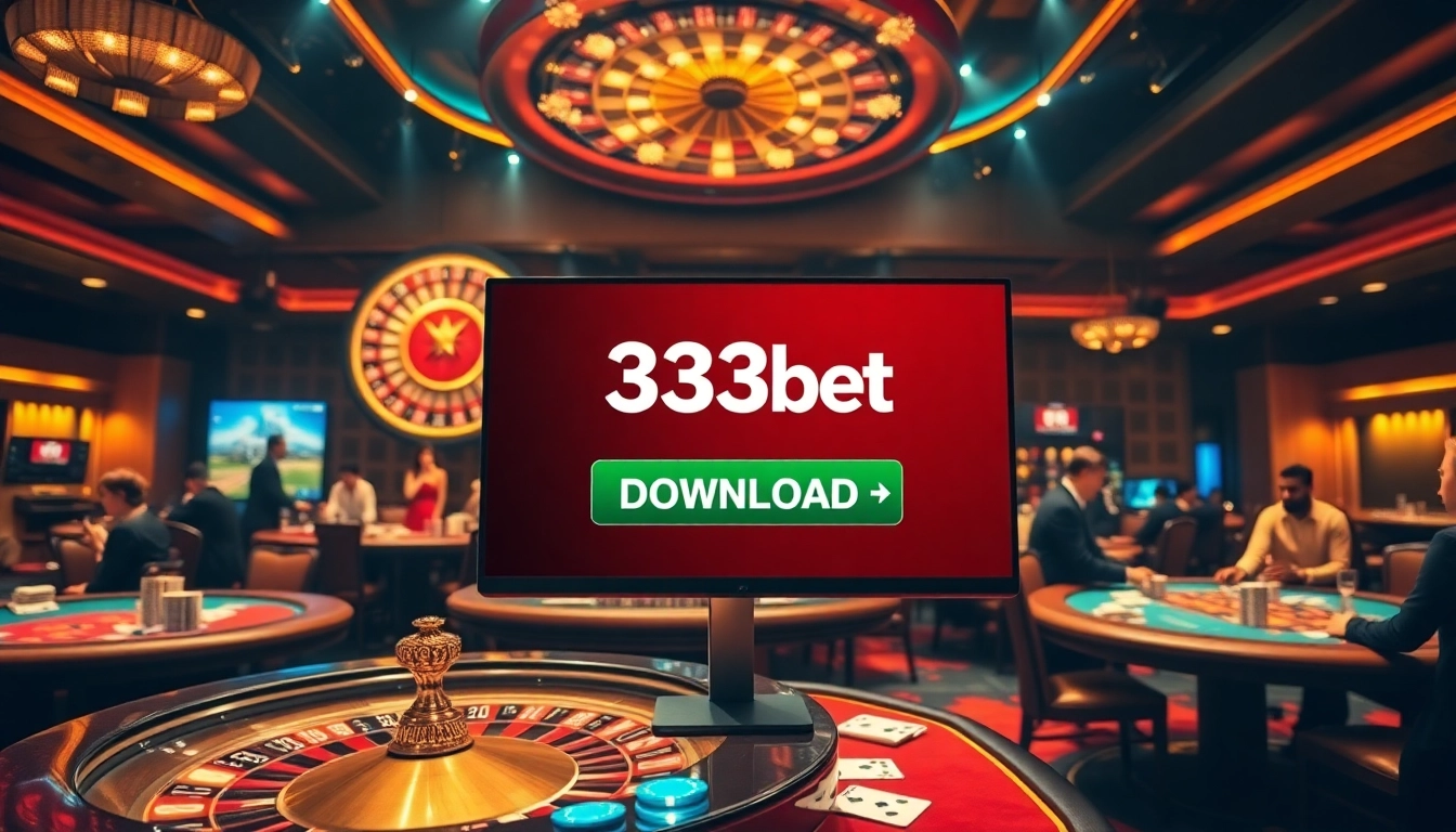 Experience high-stakes gaming with the 333bet Download interface featuring roulette, poker, and online excitement.