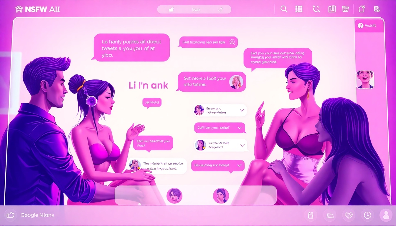 Porn AI chat interface showcasing engaging AI characters in playful and flirtatious interactions.