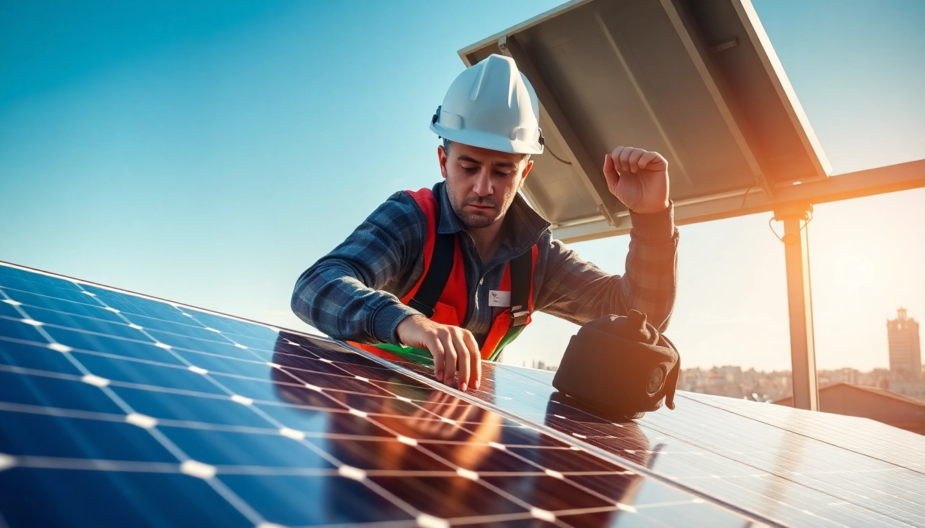 Solar Wien: Technicians installing modern Solartechnologie in urban Vienna.