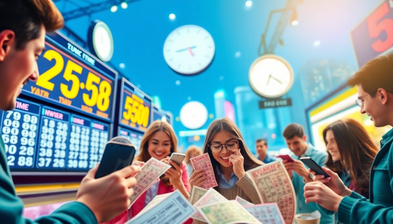 Check today’s lottery results on https://songthulo.site/ with an engaging graphic of lottery excitement.