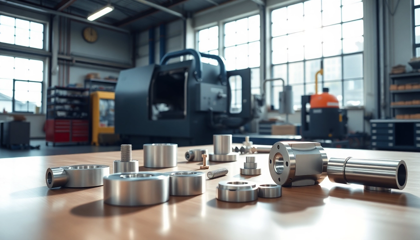 Frästeile in einer modern ausgestatteten Werkstatt zeigen präzise Bearbeitung.